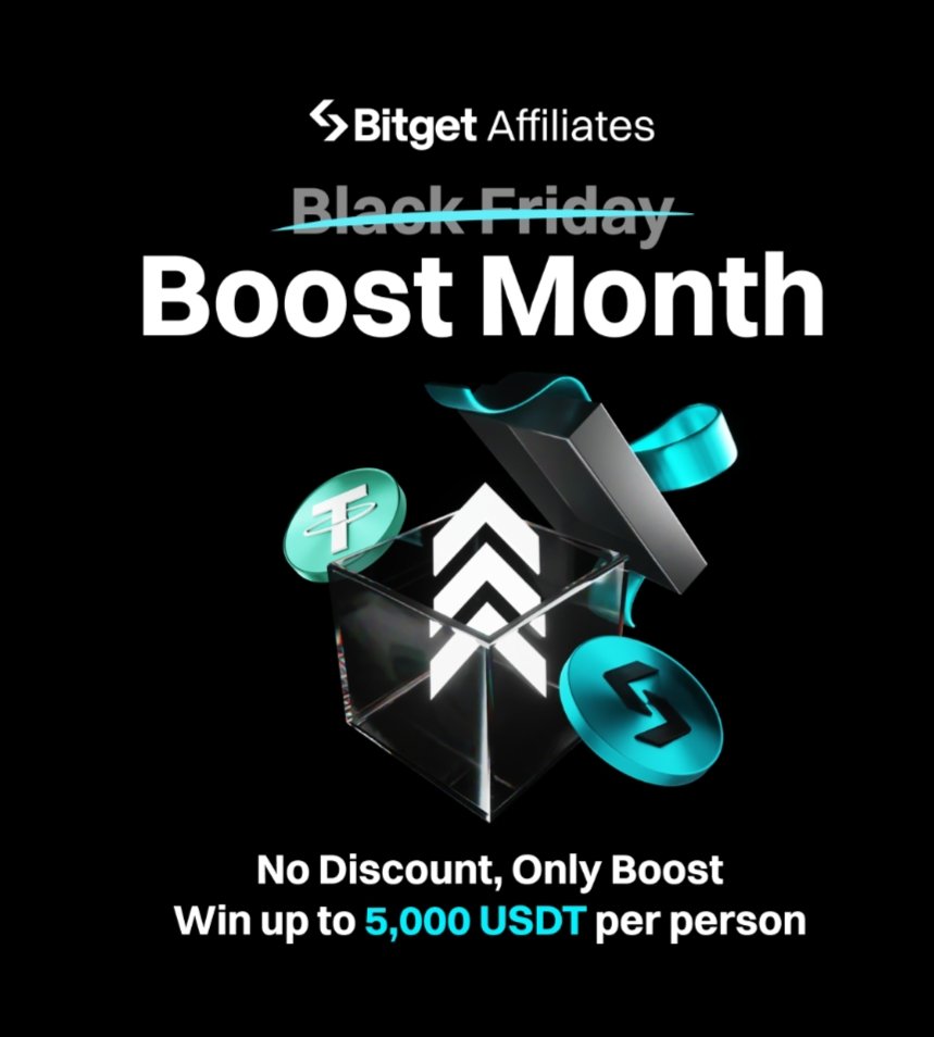 Boost Month pays bigger: reach 10k USDT with your team in 30 days to lock 🔒 40% forever. Earn 3 USDT each invite (1,000 FCFS) plus a 1,000 USDT pool. Start here → bitget.com/affiliates/bla…
Check: x.com/bitget/status/…

#BitgetAffiliates #BoostMonth