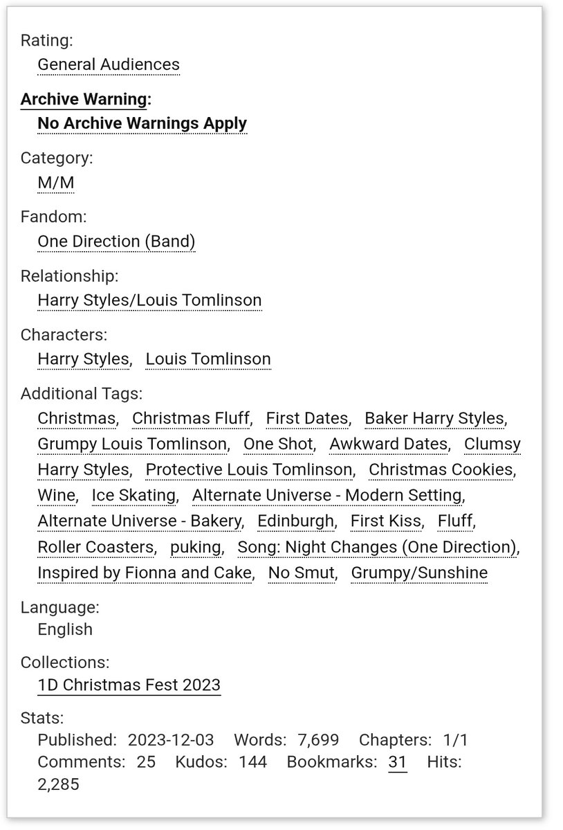 x_soup_x's tweet image. Yearly reminder of this cute Christmas date one shot I wrote a few years back! Still dear to my heart &amp;lt;3 🌲❄️
archiveofourown.org/works/51786823