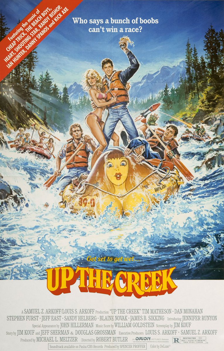 peteprendo's tweet photo. #PeteOnFilms Up The Creek fits into the same 80s style of films like Caddyshack, but has  all of the 80s cliche’s right at the beginning and that is too it’s detriment. https://t.co/QVcF3OLP8b