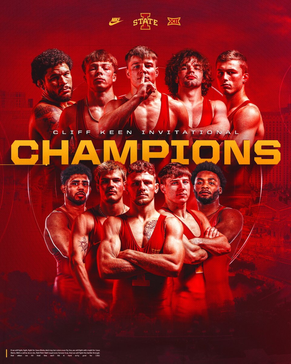 CycloneWR's tweet image. 🏆 𝟮𝟬𝟮𝟱 𝗖𝗞𝗟𝗩 𝗖𝗛𝗔𝗠𝗣𝗜𝗢𝗡𝗦 🏆

Iowa State's second CKLV title in the last three seasons.

🌪️🚨🌪️
