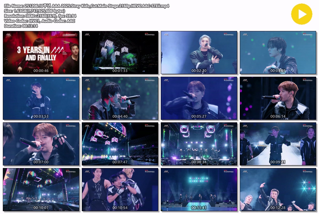 251206 AAA Stray Kids Cut 2160p

*수상소감+아티스트석 인터뷰
🔗drive.google.com/file/d/1DT9RLR…

*본무대
🔗drive.google.com/file/d/1IYf0JL…

영상 재배포 금지