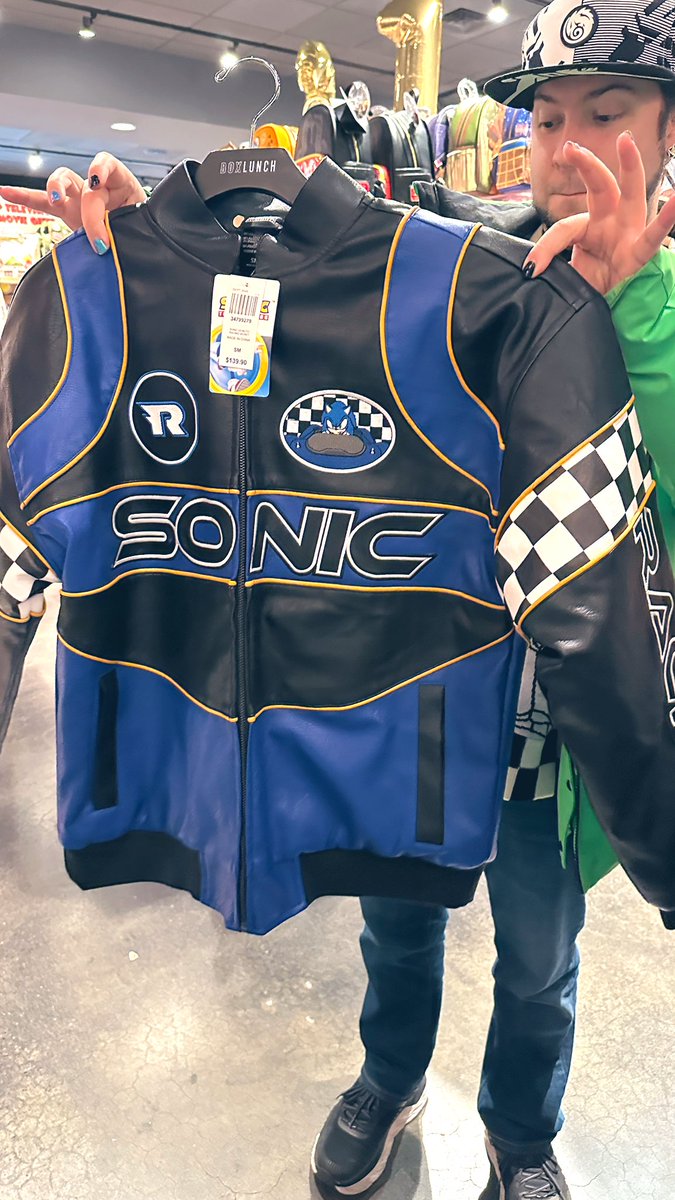 FrackDeals's tweet image. The Box Lunch Sonic racing jacket is gorgeous in person! But definitely gonna waif for a discount before I pick it up lol.