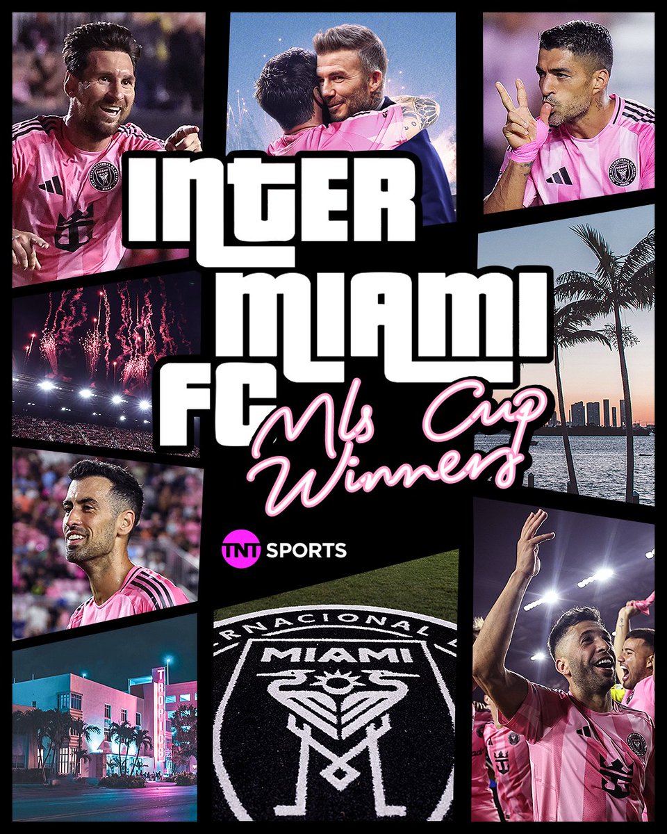 footballontnt's tweet photo. David Beckham completes his mission of winning the MLS Cup as co-owner of Inter Miami 🏆

Lionel Messi has also now won the title in every league he's played in 👏 https://t.co/XwMbbF9sgs