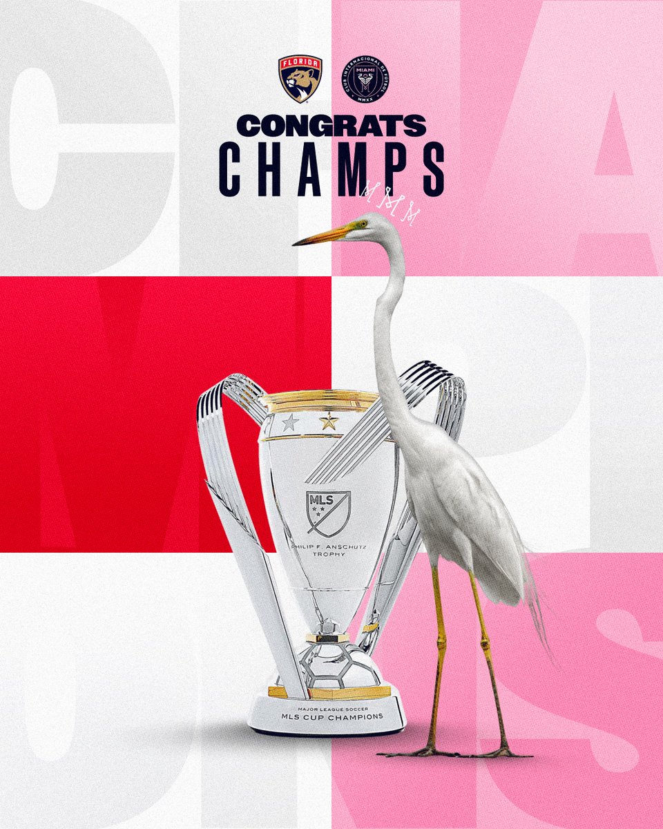 FlaPanthers's tweet image. CHAMPS 🤝

Congrats, @InterMiamiCF!