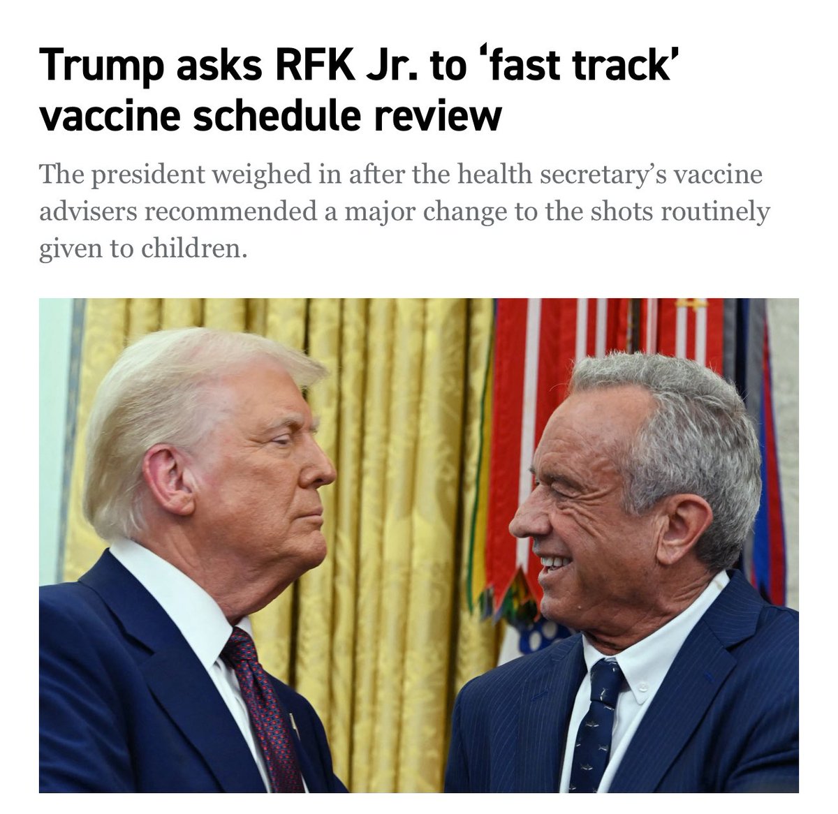 MAHA is Making America Safe Again by not jabbing our kids with enough vaccines for a horse.