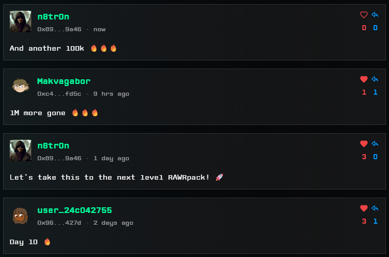 SynthwavLabs's tweet photo. I ❤️ our #RAWRpack 🦖 @AtmosProtocol #Supra https://t.co/LhnAPicWJn