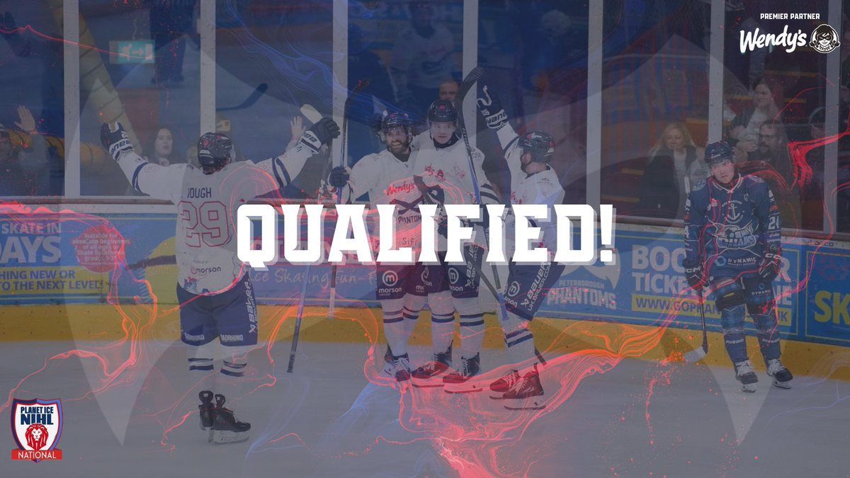 And with a point against the Steeldogs this evening… your <a href="/wendysuk/">Wendy's UK</a> Peterborough Phantoms have QUALIFIED for this season’s <a href="/NIHL_Official/">NIHL NATIONAL</a> Cup Semi-Finals! 🥳🏆

#WeArePhantoms