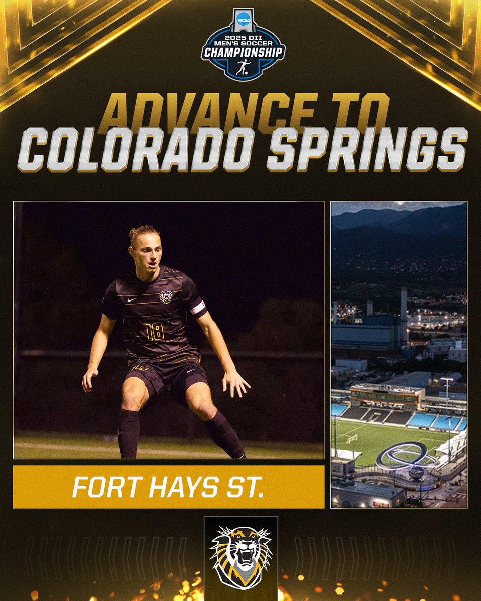 NCAADII's tweet image. MOVING ON ➡️

@fhsuathletics gets a dominant 4-0 win today to secure their spot in the #D2MSOC semifinals.

#MakeItYours