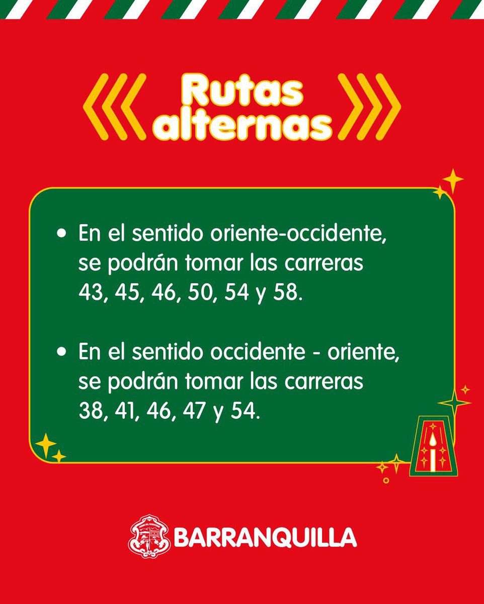 ¡En Barranquilla vivimos la Navidad a otro nivel!

Conoce los cierres viales por la Gran Parada de la Luz y programa tus recorridos para este lunes 8 de diciembre.👇
