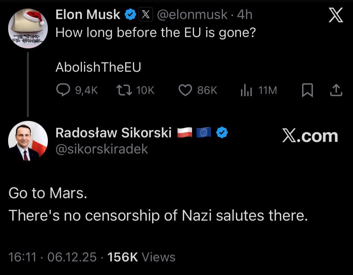 GianniVernetti's tweet image. Un grande @sikorskiradek, vicepremier e ministro degli esteri della Polonia🇵🇱 asfalta il mentecatto @elonmusk