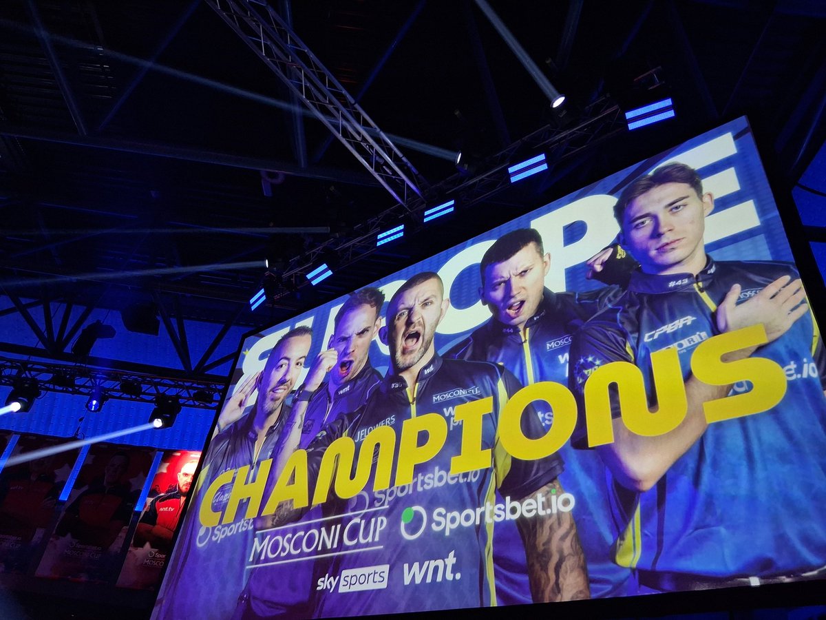 PLtheLegend's tweet image. Four Days!
14 Matches
108 racks
And the night belongs to the Champions!

Congratulations Team Europe!

#MosconiCup