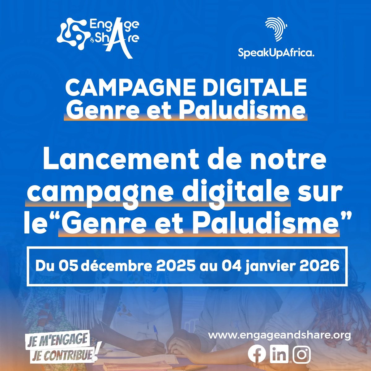 EngagendShare's tweet photo. Commit with us until January 4th 2025 for our  1-Month Digital Campaign on #Gender and #Malaria.

As part of the 16 Days of Activism, we wish to loudly and clearly highlight the importance of an inclusive malaria control effort that takes into account the needs of #women. https://t.co/dVVyTIEFfl