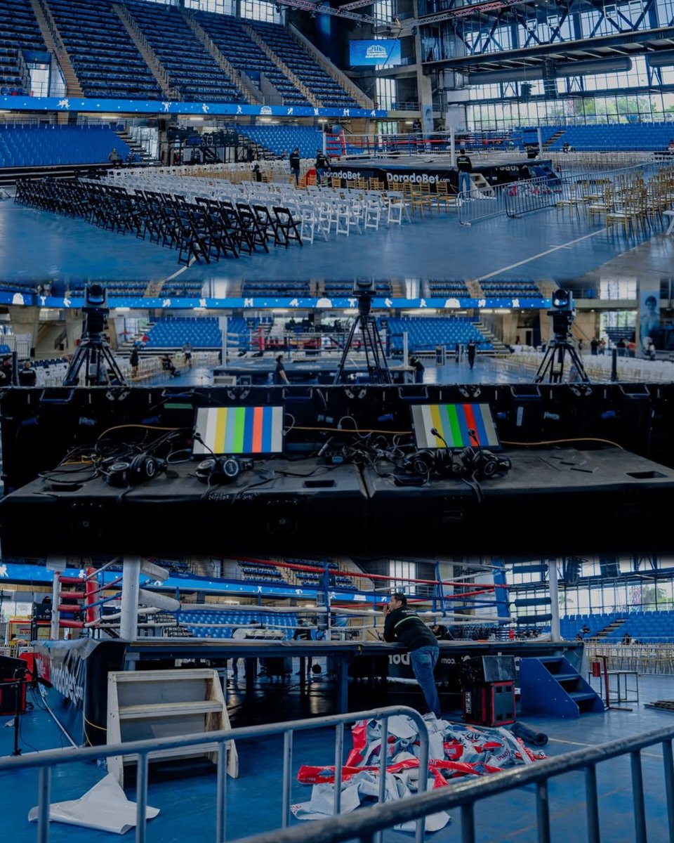 ¡Todo listo para comenzar la gran noche! 🎉🥊