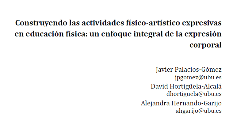 Nuevo capítulo de libro publicado sobre la enseñanza de la expresión corporal en la formación inicial del profesorado 👇
bit.ly/expersióncorp_…