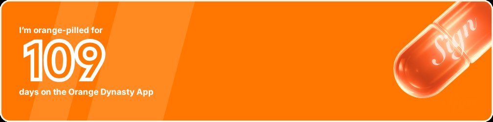 I've been Orange-Pilled and Seeing Signs for 109 days 👀🧡🐉.Join the app and be a better version of yourself!
orange.sign.global/app?user=19M6M…