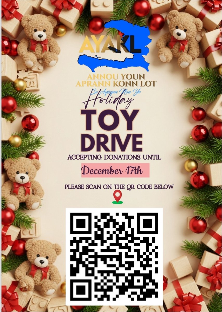 LindjyFierces's tweet photo. Let's make a difference, let's make a kid smile this holiday season. Simply scan the QR code and purchase your toy.
Many thanks 
AYAKL❤️🙏🏿💥 https://t.co/ZORXRpKUcj