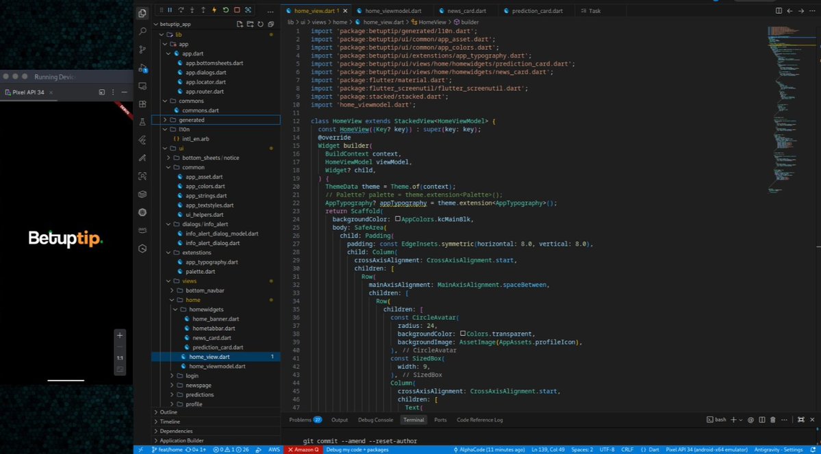 AlphaCode_Dev's tweet image. Hi, I’m Banji 🧍🏾‍♂️
I build sleek and scalable mobile apps for both iOS and Android.
Probably the best mobile dev you’ll meet today 🙂
What about you?
#flutter #flutterdev