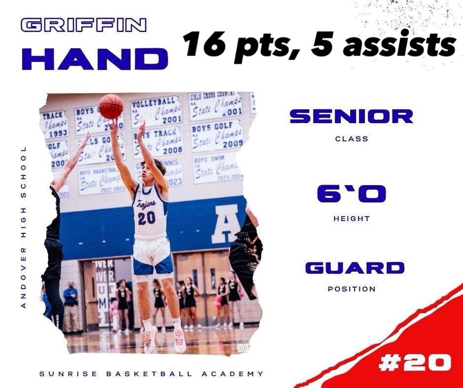 SBAhoopsKS's tweet photo. 2026 @GriffinHan86172 notched 16 points and 5 assists in a 69-50 victory for @AndoverHoops today in KC. 

@RL_HoopsKS @PrepHoopsKS https://t.co/ZzqDMtjwNt