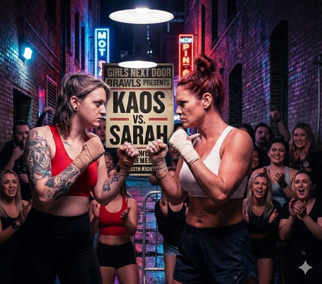 GndBrawls's tweet image. Tomorrow evening is one of my biggest fights of the ever. KAOS VS SARAH BROOKE

Rules:

- No deliberate face punches
-No biting
-No deliberately ripping out hair

First woman to get to 3 submissions out of her opponent wins!

Sponsor at girlsnextdoorbrawls.com for $50 or send to…