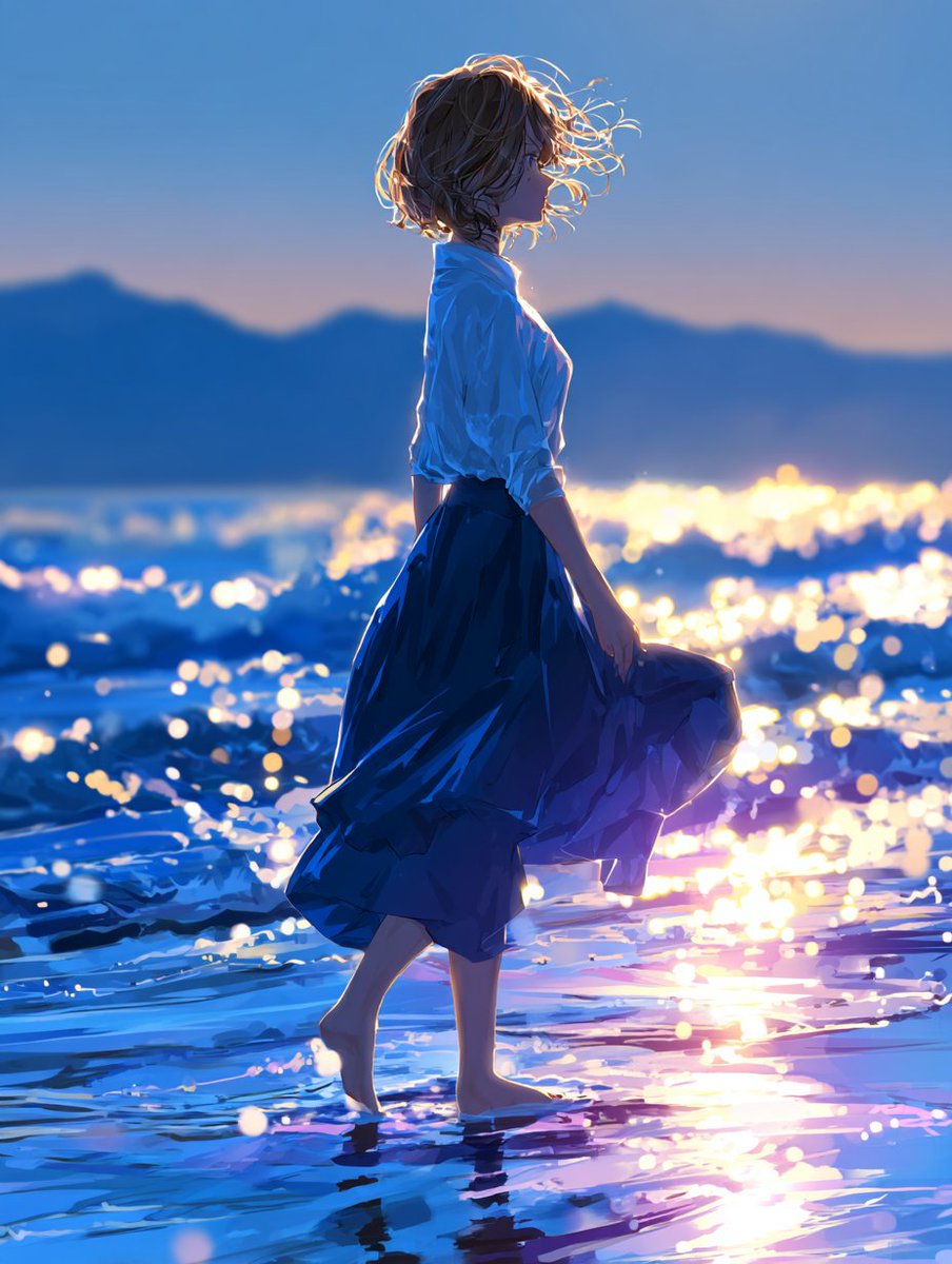 月夜の女性像 miyukikitahara