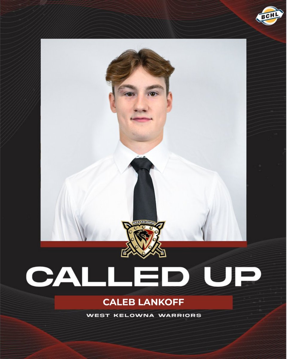🚨 Roster update: Caleb Lankoff has been called up from OKHC U18 and will join the Warriors lineup tonight.
#13 Noah Garthe has been suspended for one game and will be out of the lineup.