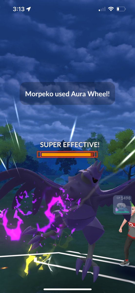 pingdeezypogo's tweet image. Got a banger morpeko last night and already having fun with it against people not using spice in an interlude season 🤪 #PokemonGO