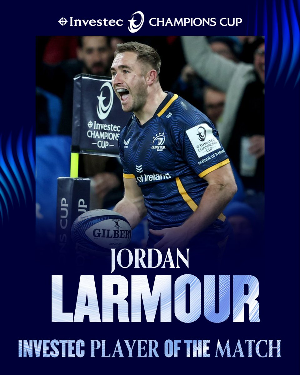 ChampionsCup's tweet photo. Your @Investec #PlayerOfTheMatch… 🥁

⭐️ @Saracens’ Hugh Tizard
⭐️ @UBBRugby’s Matthieu Jalibert
⭐️ @LeinsterRugby’s Jordan Larmour

Catch up with instant #InvestecChampionsCup highlights ➡️ https://t.co/g1qqGRGtYw https://t.co/wusVrZviCR