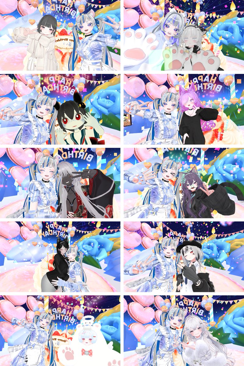 おはるいにゃあ💙
昨日はみんながお祝いに来てくれて
本当に幸せなお誕生日でした！！

こんなにたくさんのお友達に出会えて
猫目で居れてよかったよ～✨

これからもたくさんのお友達と
いっぱいの『楽しい』を増やしていきたい！

ポンコツな猫目のこといっぱいの愛で