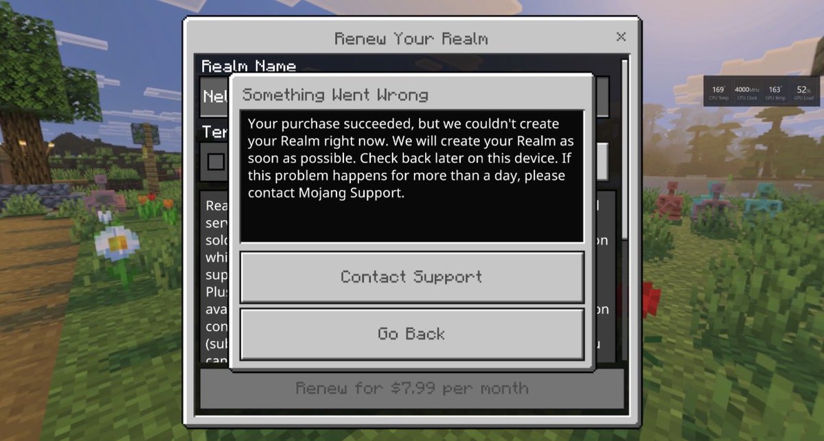 TankCy79's tweet image. I’m getting real fed up with your lack of service @Mojang @MojangSupport 
Every month the Realm (Bedrock) bill gets paid.
The money comes out of my account into your account 

And every month the family Realm doesn’t connect 

What gives‽? 

Yes I’ve tried all the help articles
