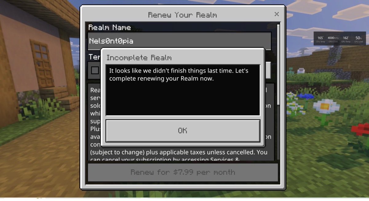 TankCy79's tweet image. I’m getting real fed up with your lack of service @Mojang @MojangSupport 
Every month the Realm (Bedrock) bill gets paid.
The money comes out of my account into your account 

And every month the family Realm doesn’t connect 

What gives‽? 

Yes I’ve tried all the help articles