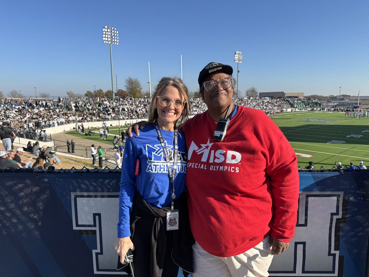 Frogman87's tweet image. Thank you to our MISD staff, Booster Clubs, SROs, and MFD for working a HUGE playoff game in our MISD stadium today. It takes an army of people behind the scenes to host a playoff game.  Thank you for giving up your Saturday!!! #MISDProud #InspiringExcellence