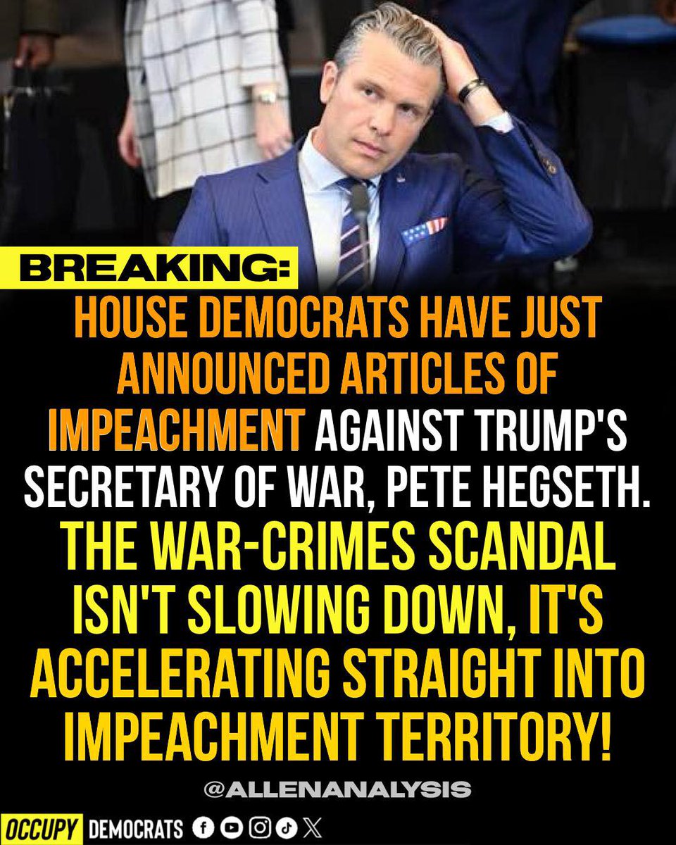 Simple Yes or No?

Should Pete Hegseth be impeached???