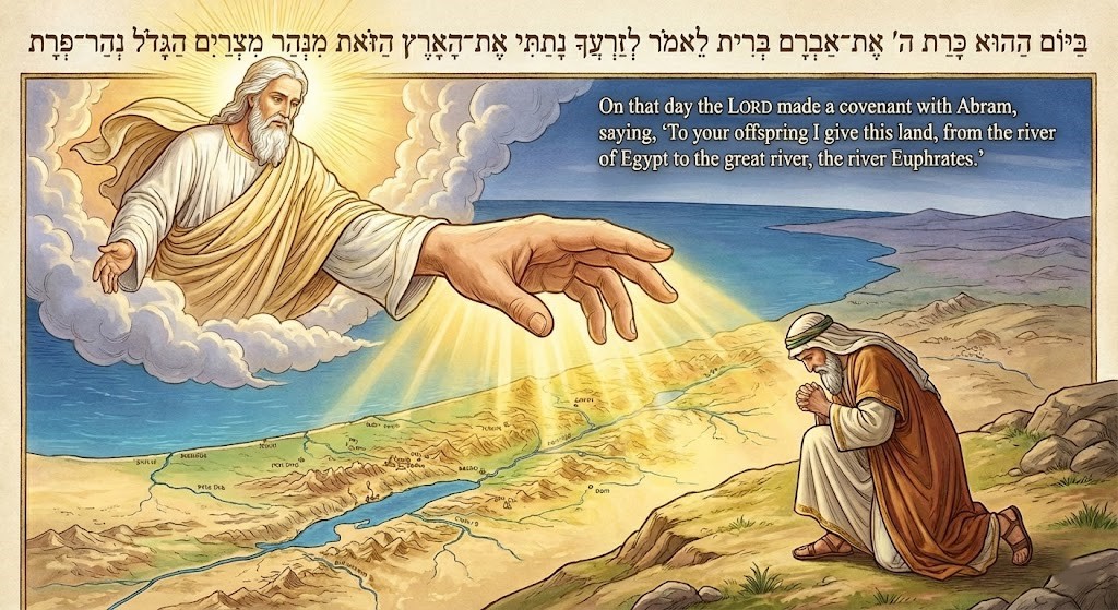 Amiran_Zizovi's tweet image. Some ask for proof of our right to the land. Here is the original Title Deed. 📜🇮🇱 The Bible (Genesis 15) records an eternal binding contract: The land was given to Abraham, Isaac, and Jacob from the River of Egypt to the Euphrates.We are not occupiers; we are a people returned…