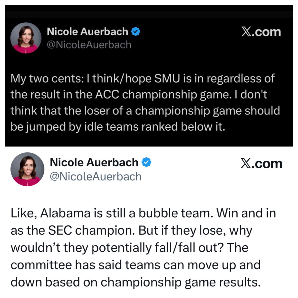 GaylonMcAlpine's tweet photo. @NicoleAuerbach Changed you mind? https://t.co/yxa757Mn3r