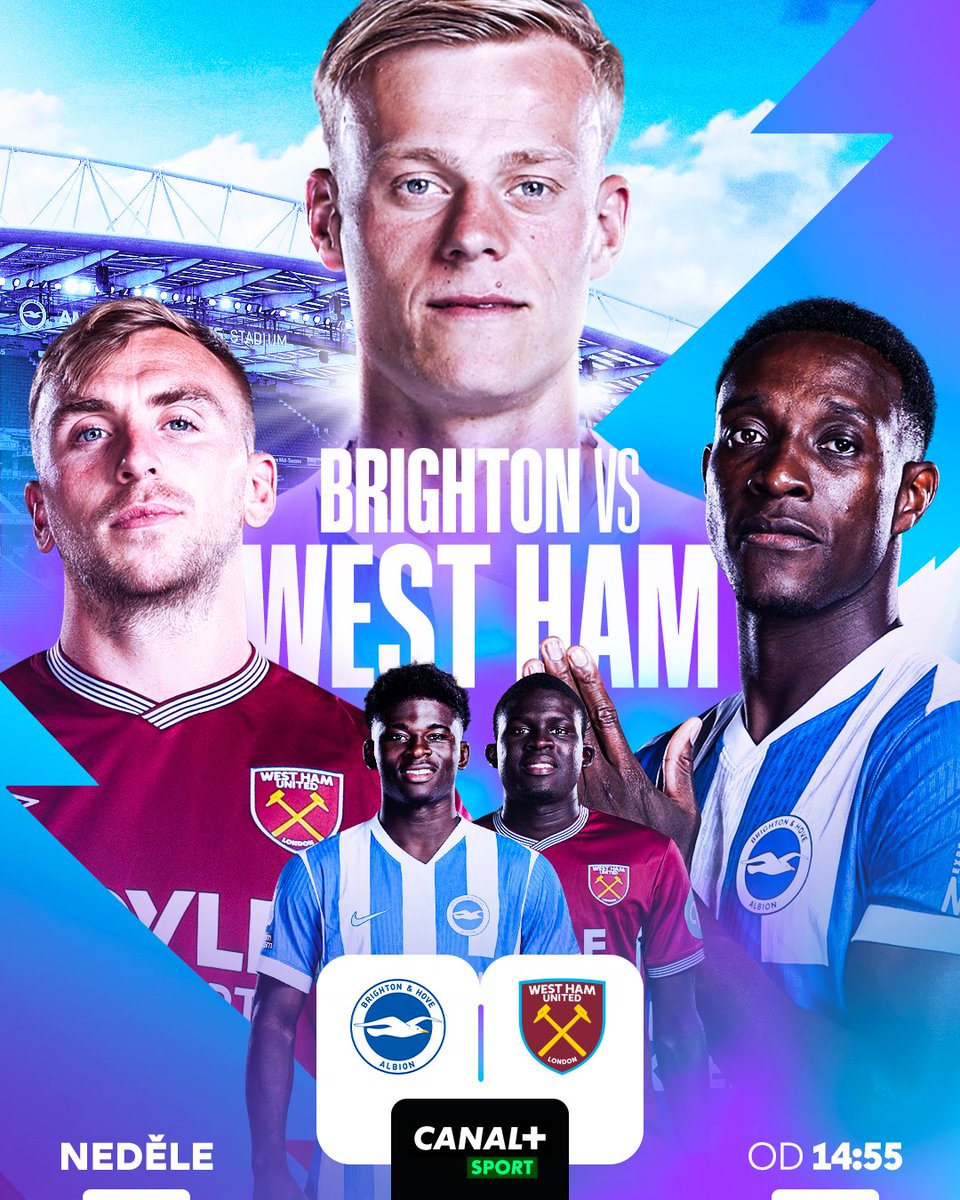 Dokážou Kladiváři překvapit domácí Racky a odvézt si důležité body? ⚒️🐦

Utkání Brighton 🆚 West Ham s komentářem <a href="/MatLukac/">Matúš Lukáč</a> sledujte od 14:55 na CANAL+ Sport 🖤💚