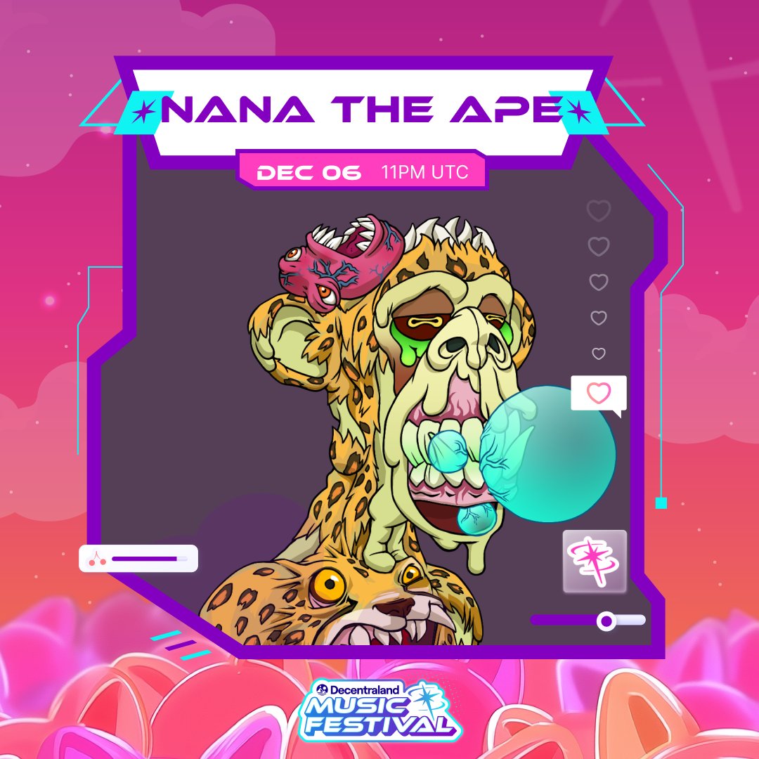 decentraland's tweet image. With over 20 years behind the decks @nanaversehq blends the warmth of classic records with the precision of modern digital vinyl systems.

With a set that will bridge tradition and innovation and rooted in electronic music culture, expect to groove between styles and dance the…