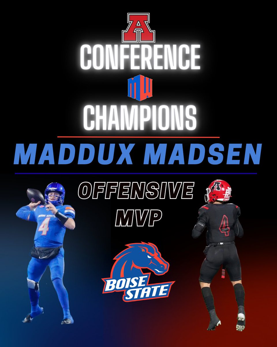 cavemanfootball's tweet image. Congrats to our Caveman/Bronco at Boise State!  Mountain West Champs and Offensive MVP!  #mountainwestchamps #boisestate #MVP