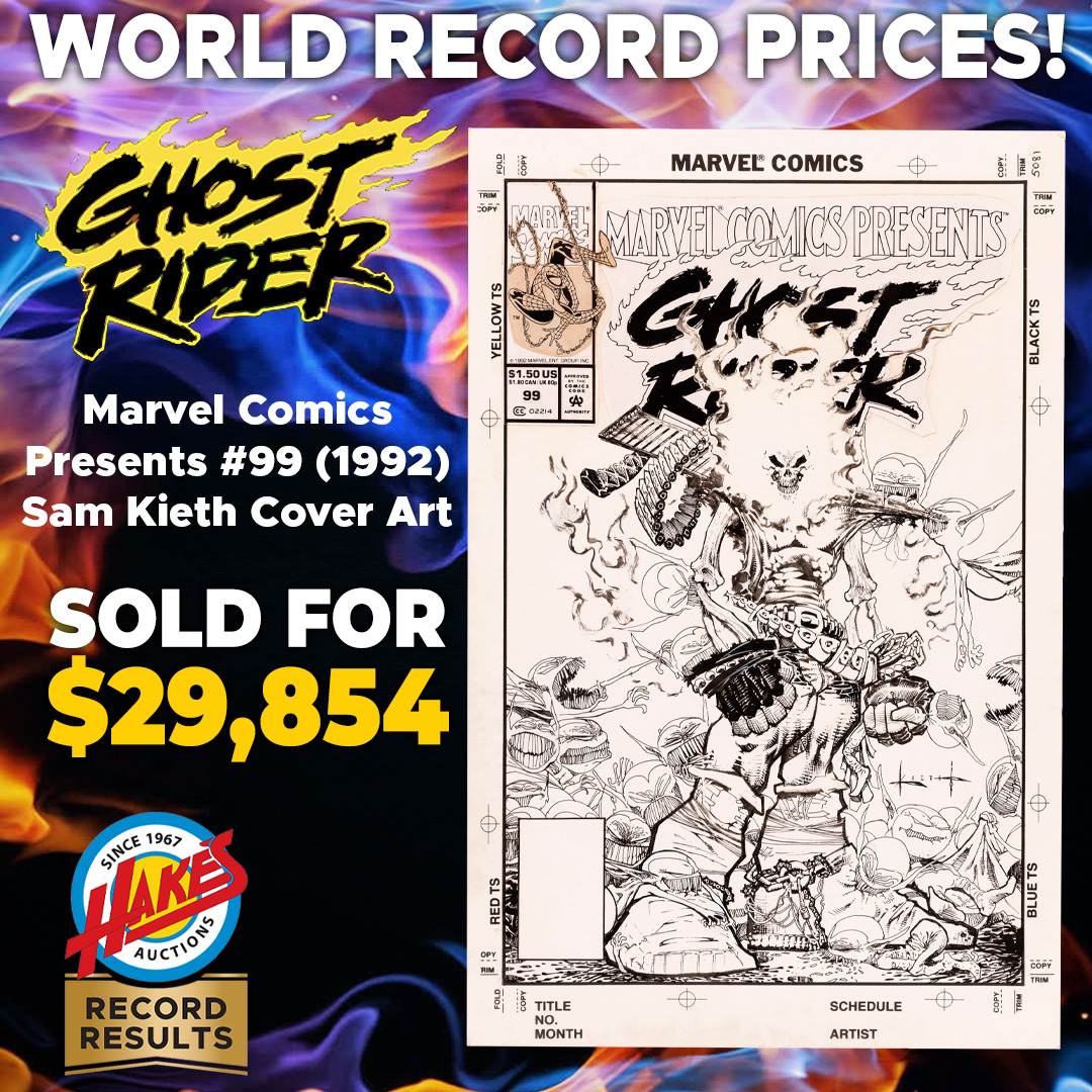 HakesAuctions's tweet image. COMIC ART WANTED! Hake's is always looking for Comic Book Art for our auctions, especially art by Sam Kieth like this Ghost Rider cover art! Contact us today!  ow.ly/4PB450XBitn
#ghostrider #comicart #samkieth #collectibles #comicsart