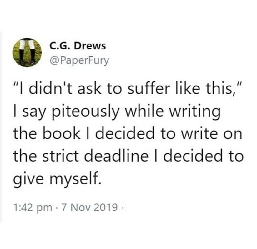 DRRanshaw's tweet photo. Frailty, thy name is writer. https://t.co/PwBMJ1ximq