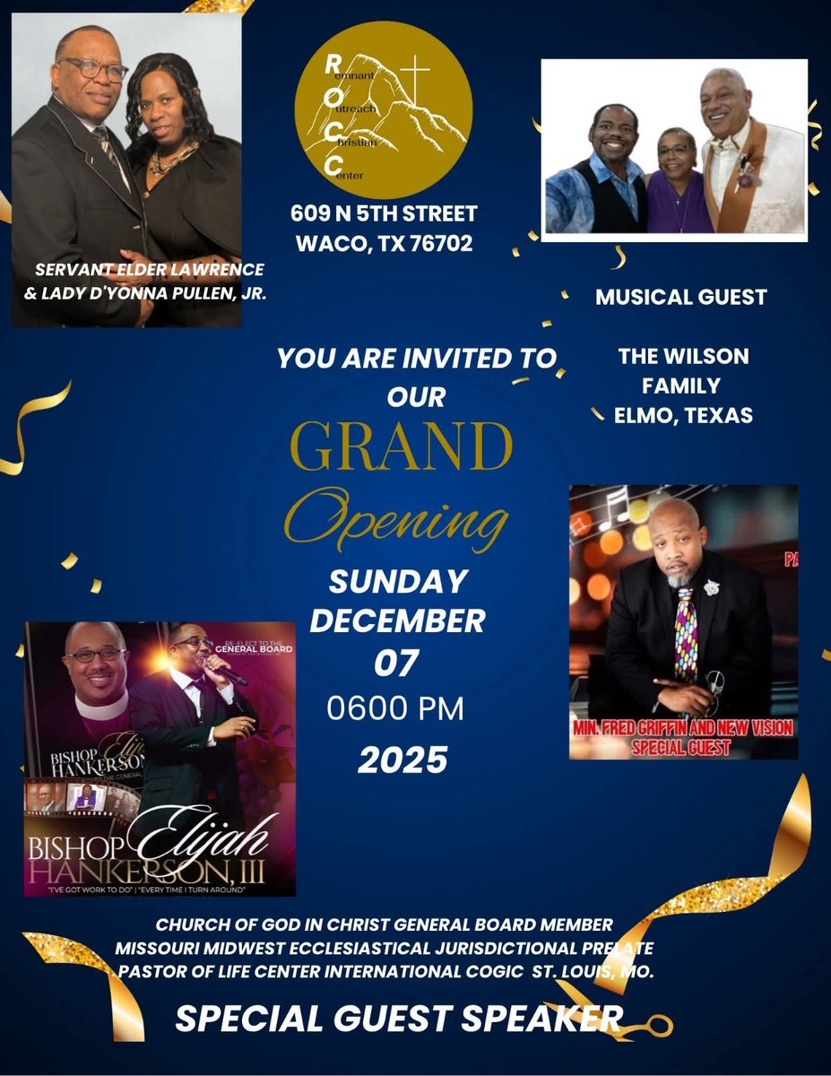 ElijahHankerson's tweet image. Waco, TX, join me Sunday evening @ 6P CST @ 609 N 5th St, for a Spirit filled worship service experience! See flier for details.

_________
(To receive ministry updates, text “Hankerson” to 314-315-9371 or go to bishopelijahhankerson.com) #IveGotWorkToDo #COGIC #TeamCOGIC #RLH…