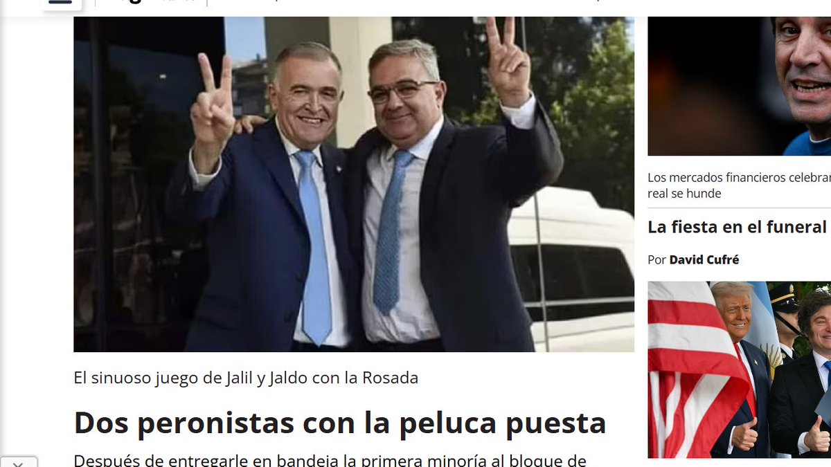 Jaldo y Jalil, haciendo la V de VENDIDOS