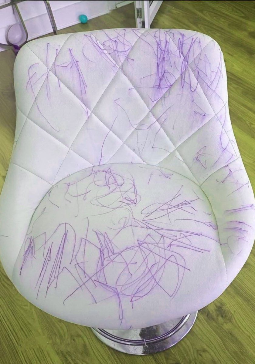The kids have done this to my chair !

What should I do?