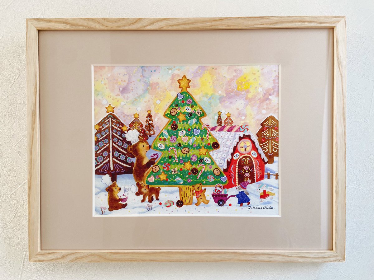 シーエ　エムジ　複製原画　クリスマス 奈良蔦屋書店さんのECサイトで、いろいろクリスマスツリーなどの複製