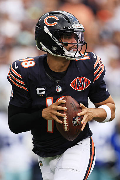 Side-by-side JaMarcus Russell vs. Caleb Williams year 2 numbers: 

Games played

Russell: 15
Williams: 12

TD to INT ratio 

Russell: 13-8
Williams: 17-5

Completion percentage

Russell: 53.8%
Williams: 58.1%

QBR

Russell: 29.2
Williams: 54.9

Photo Credit: Getty Images