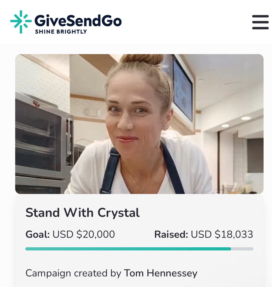 Keep it up‼️ 
Make this the best Christmas she's ever had🎄

givesendgo.com/HelpCrystal?ut…