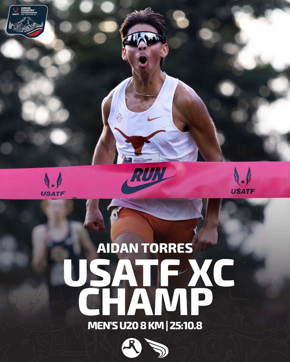 runnerspace's tweet photo. Hook’em!

Texas’ Aidan Torres wins the USATF U20 8 km title!

⏱️ 25:10.8
#USATFXC #RunnerSpace
📸 Logan Hannigan-Downs https://t.co/PBX9EHBfT1