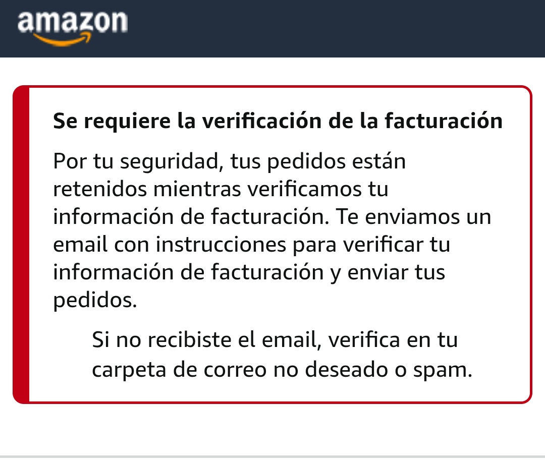 BanScorpio's tweet photo. Oigan, @amazonmex... Estoy recibiendo este mensaje cada que entro a alguna de sus plataformas.

Ya recibí unos correos y viendo los pedidos afectados, son pedidos legitimos, pero no me queda claro... ¿El bloqueo es por ustedes o por el banco? 

¿Me ayudan orientándome? Gracias https://t.co/za4f7WaKWn