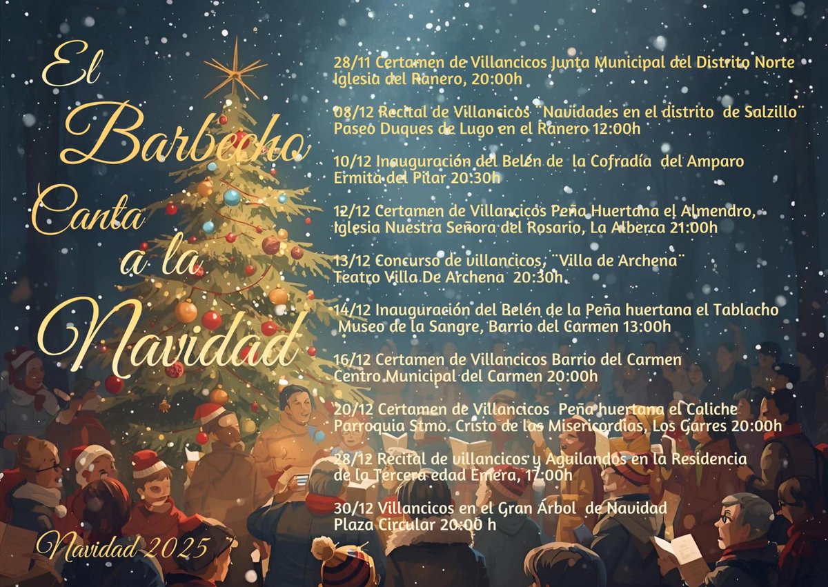 eltablacho's tweet image. Un año más recorreremos Murcia con nuestros villancicos. No dudéis en acompañarnos!