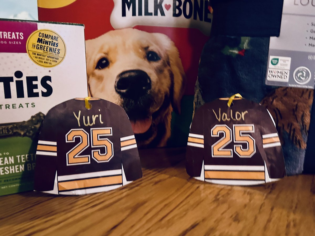 Dear Yuri &amp; Valor,
Dropping off a few gifts from your Santa list to the <a href="/Chicago_Wolves/">Chicago Wolves</a> tonight. Heard you are both on the “Goodest Puppy” list so I’m sure Santa will leave more under your tree (hopefully in your forever home) Christmas morning.

Happy Holidays!

♥️ Colleen