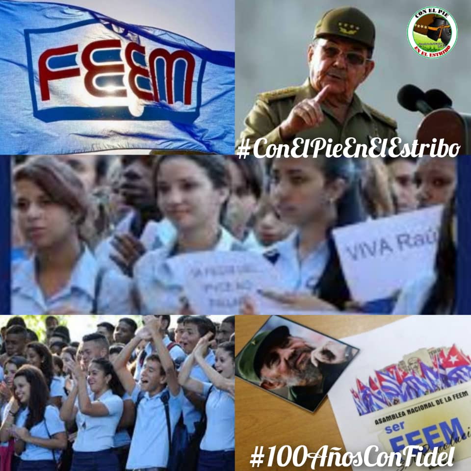 <a href="/PieEnElEstribo2/">Con El Pie En El Estribo 2</a> <a href="/DrRobertoMOjeda/">Dr. Roberto Morales Ojeda</a> <a href="/DiazCanelB/">Miguel Díaz-Canel Bermúdez</a> La tarea principal de la juventud es prepararse para continuar con la obra de la Revolución.
#ConElPieEnElEstribo